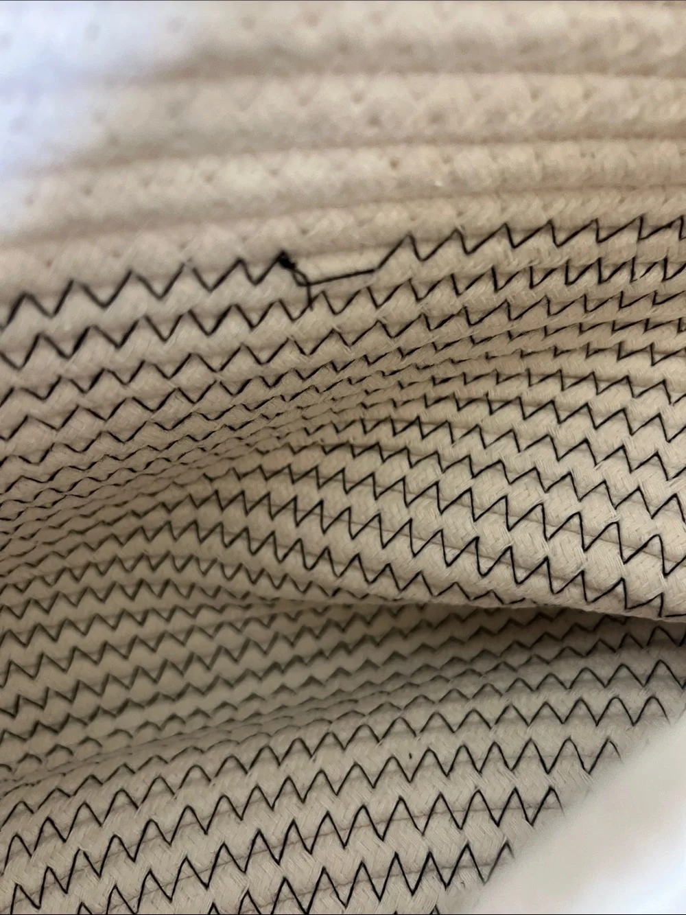 White Woven Cotton Rope Storage Basket - Home Accents